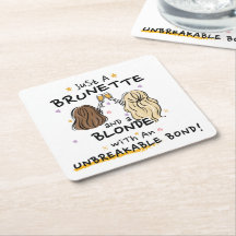 Een brunette en een blond Onderzetter