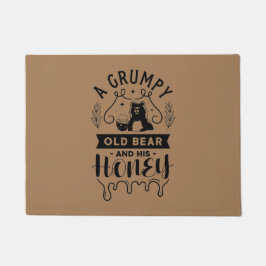 Een brutaal oud Beer en zijn honing Deurmat