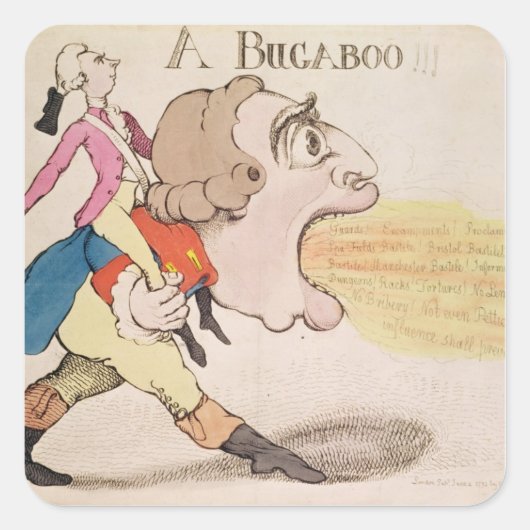 Een Bugaboo!!! Vierkante Sticker (Voorkant)