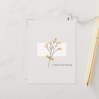 Een buitengewoon gezegende bloem minimalistische a briefkaart