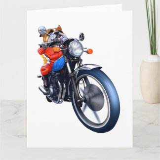 EEN BULLDOG RIDING BIKE KAART