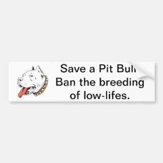 Een Bumpersticker met pit bull opslaan