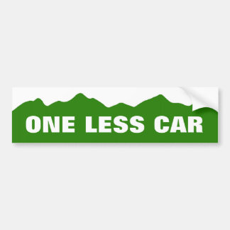 Eén Bumpersticker minder auto