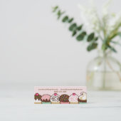Een bundel Cupcakes Mini Visitekaartje (Staand voorkant)