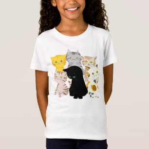 Een bundel grappige katten, Babydoll Girl's T Shir T-shirt