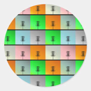 Een bundel manden ronde sticker