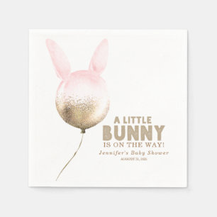 Een Bunny Balloon Baby shower Napkins Servet
