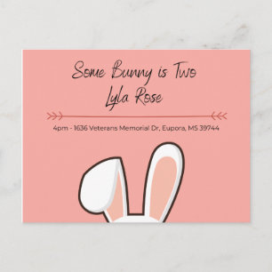 Een Bunny Birthday-kaart Briefkaart
