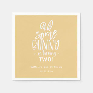 Een Bunny Birthday Party Napkins Servet
