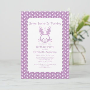 Een Bunny draait er één: eerste verjaardag Kaart