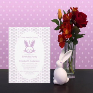 Een Bunny draait er één: eerste verjaardag Kaart