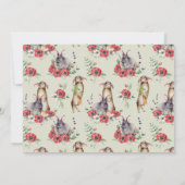 Een Bunny Ear Floral Girl Birthday Foto Kaart (Achterkant)