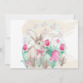 Een Bunny Easter Waterverf Birthday Kaart (Achterkant)