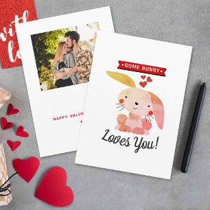 Een Bunny houdt van je grappige Whimsy Valentijnsd Feestdagenkaart