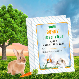 Een Bunny houdt van je Valentijnsdag klaslokaal Kaart