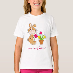 Een Bunny houdt van mij. Snellere Kinderen T-shirt