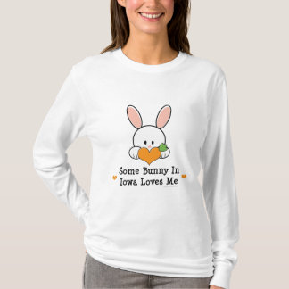 Een Bunny in Iowa houdt van mij lange T-shirt
