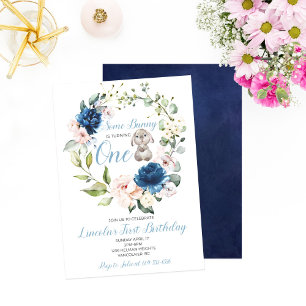 Een Bunny maakt de eerste verjaardag van een jonge Kaart