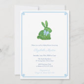 Een Bunny Preppy Spring Little Boy Baby shower Kaart (Voorkant)