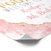 Een Bunny wordt vier vierde verjaardag Poster (Hoek)