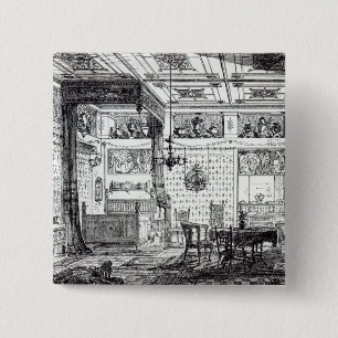 Een busruimte vierkante button 5,1 cm