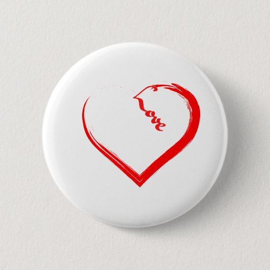 Een Button met een groot hart (Voorkant)