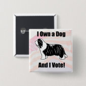 Een Button op het Beardie Square (Voorkant /achterkant)