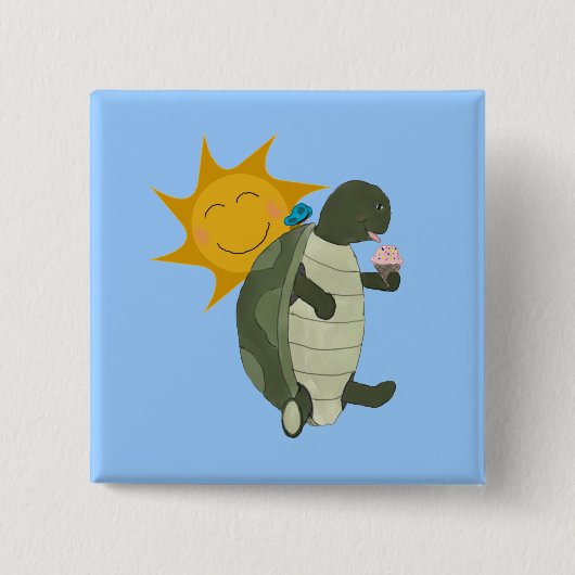 Een Button voor schildpadijs (Voorkant)