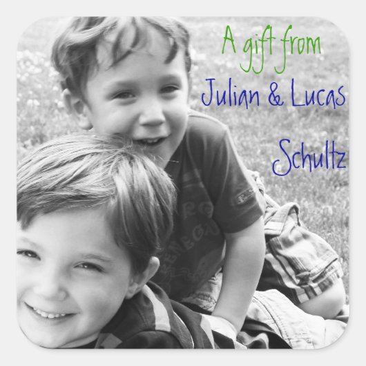 EEN CADEAU VAN MIJ! Aangepaste Gift Label stickers (Voorkant)