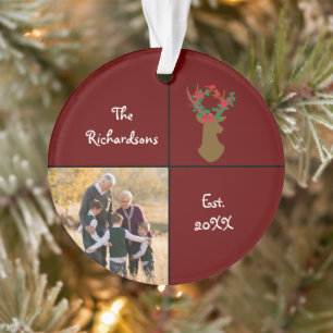 Een cadeau voor de kerstfoto van de grootouders ornament
