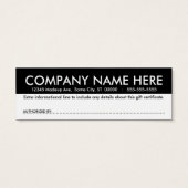 Een cadeau voor jou (blanco bedrag) mini visitekaartjes (Achterkant)