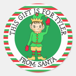 Een cadeau voor naar en van Cute Elf Cft Label