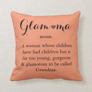 Een cadeau voor oma Glam-ma citaat worp kussen