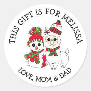 Een cadeau voor persoonlijke cadeautjes Labels