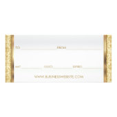 Een cadeaubon met rode lips reclamekaart (Achterkant)