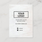Een cadeautje voor je voegt Logo White Wood Earnin Visitekaartje (Achterkant)