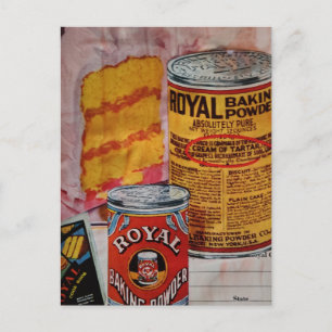 Een cake- en bakpoedercollage briefkaart