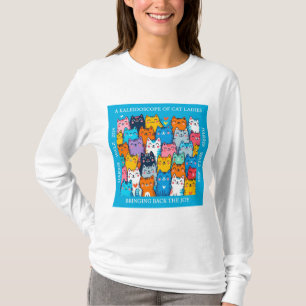 Een caleidoscoop van Cat Ladies voor Kamala Harris T-shirt