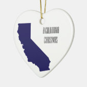 Een Californië-kerstaangepast ornament (Links)