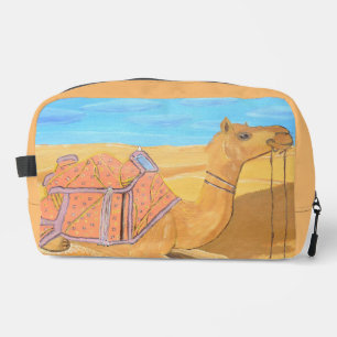 Een camel toilettas toilettasje