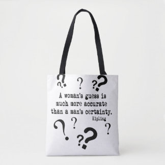Een Canvas tas met een Quirky Quote voor een vrouw