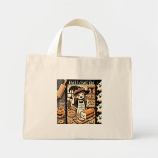Een Canvas tas waar een heks aan het bakken is