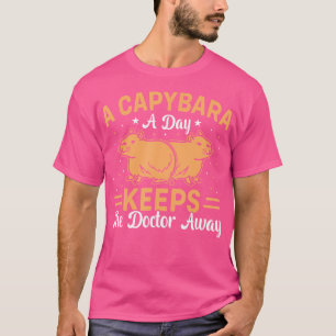Een capibara per dag houdt de dokter weg grappige t-shirt