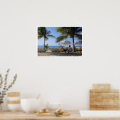 Een Caraïbisch strand verlaten Poster (Keuken)