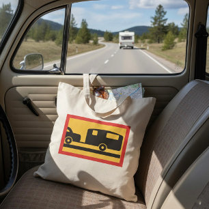 Een caravan slepen tote bag