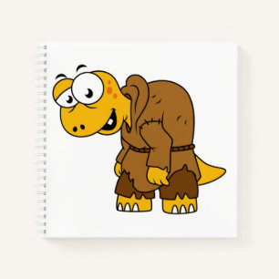 Een Cartoon dinosaurus bochel. Notitieboek