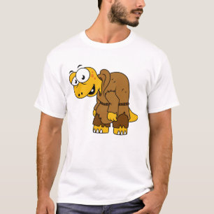 Een Cartoon dinosaurus bochel. T-shirt