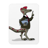 Een Cartoon Iguanodon klerk. Magneet (Verticaal)