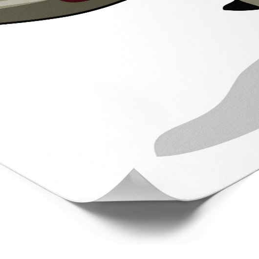 Een Cartoon Iguanodon klerk. Poster (Hoek)