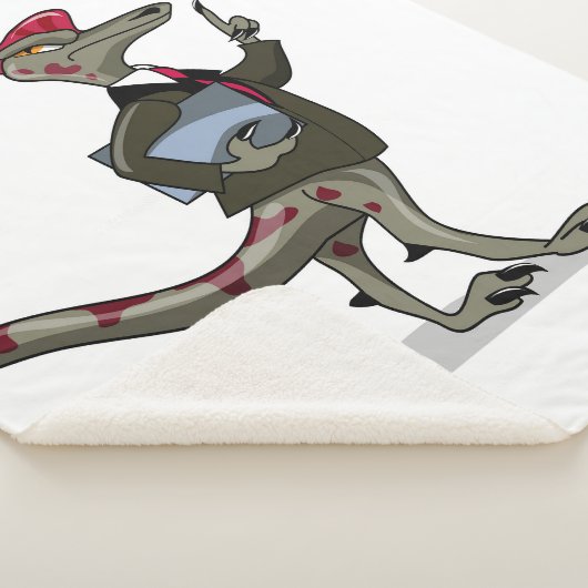 Een Cartoon Iguanodon klerk. Sherpa Deken (3/4)